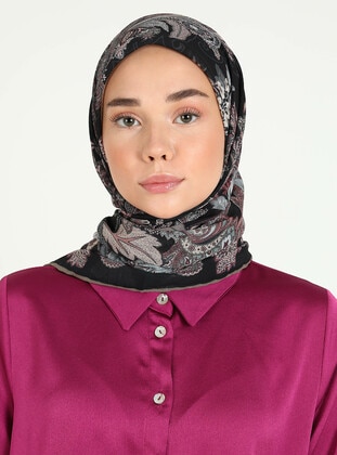 Black - Powder Pink - Scarf - Miray