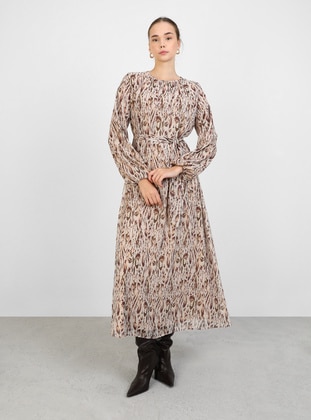 Brown - Modest Dress - Refka