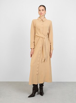 Stone Color - Modest Dress - Refka