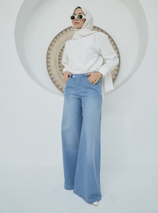 Light Blue - Denim Trousers - Neways