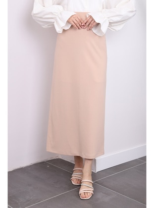 Beige - Unlined - Skirt - İmaj Butik