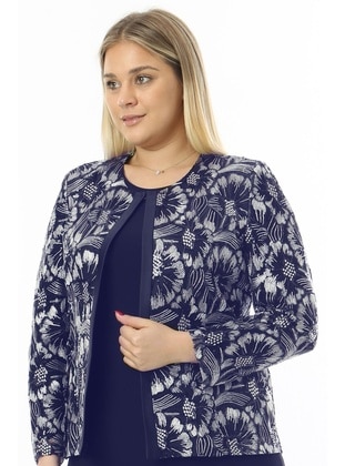 Navy Blue - Plus Size Evening Suit - Ladies First