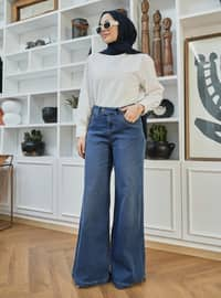 Navy Blue - Denim Trousers