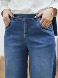 Navy Blue - Denim Trousers