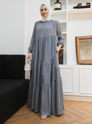 Grey - Modest Dress - Neways