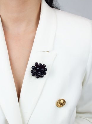 Black - Brooch - Pridza