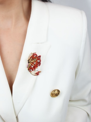 Red - Brooch - Pridza