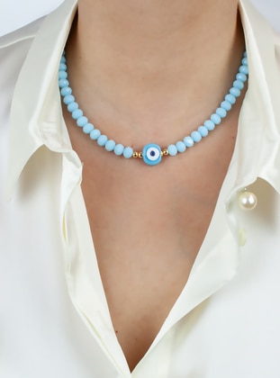 Blue - Necklace - Pridza