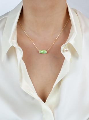 Green - Necklace - Pridza