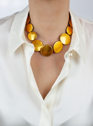 Gold color - Necklace - Pridza