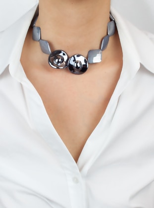 Grey - Necklace - Pridza