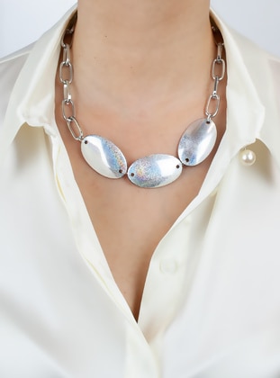 Silver color - Necklace - Pridza