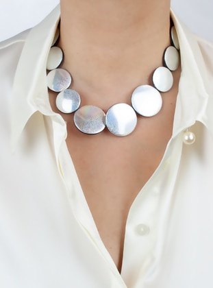 Silver color - Necklace - Pridza