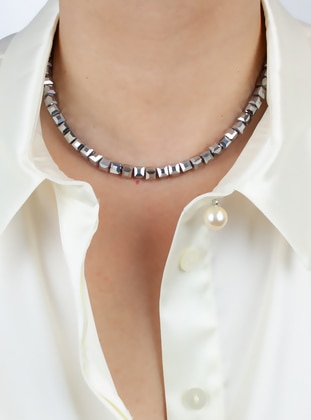 Grey - Necklace - Pridza