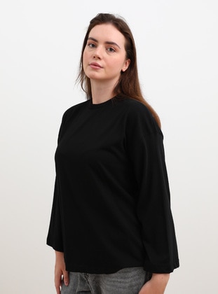 Black - Plus Size T-Shirts - Alia