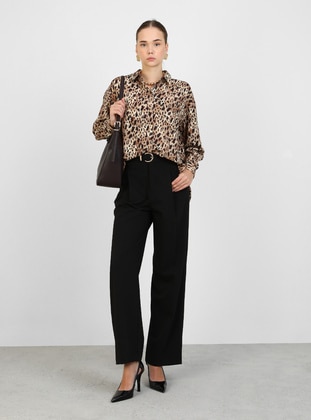 Leopard Patterned - Blouses - Refka