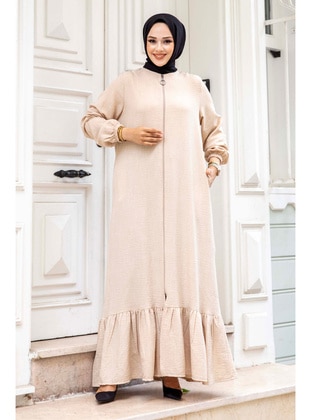 Beige - Abaya - Tesettür Dünyası