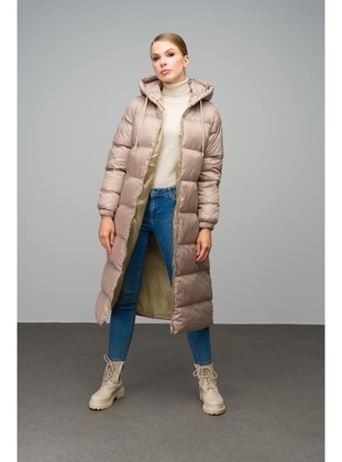 Beige - Puffer Jackets - Olcay