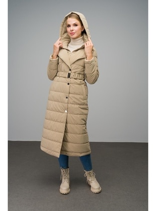 Beige - Puffer Jackets - Olcay