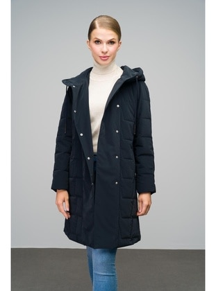 Navy Blue - Puffer Jackets - Olcay