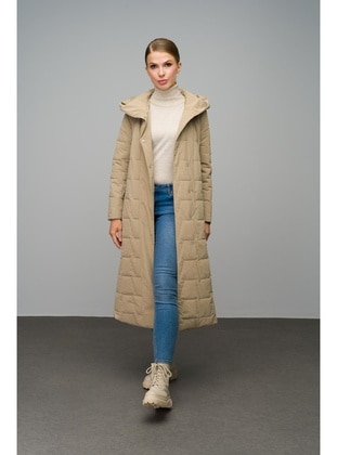 Beige - Puffer Jackets - Olcay