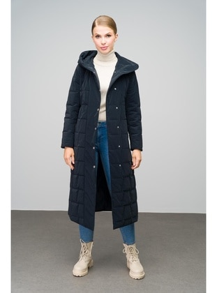 Navy Blue - Puffer Jackets - Olcay