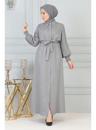 Grey - Abaya - MISSVALLE