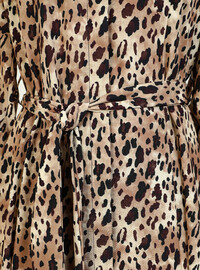 Robe Modeste Popeline Imprimé Léopard Robe Imprimé Léopard Refka