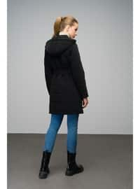 Black - Fully Lined - Hooded collar - Puffer Jackets