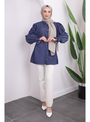 Navy Blue - Blouses - İmaj Butik