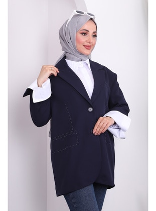 Navy Blue - Fully Lined - Jacket - İmaj Butik