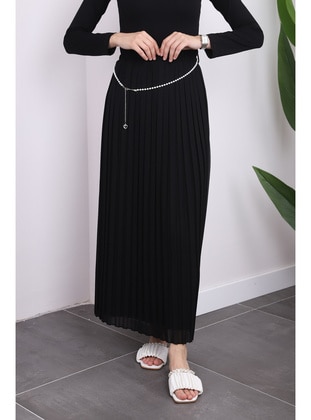 Black - Fully Lined - Skirt - İmaj Butik