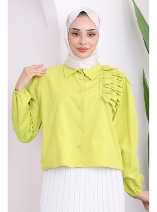 Olive Green - Blouses - İmaj Butik