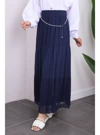 Navy Blue - Fully Lined - Skirt