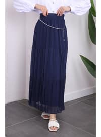 Navy Blue - Fully Lined - Skirt