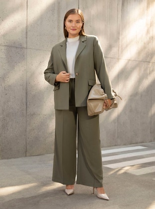 Khaki - Plus Size Pants - Alia