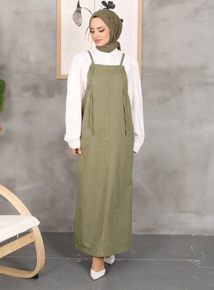 Khaki - Skirt Overalls - Vav