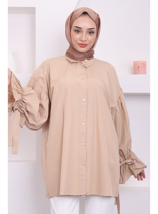 Beige - Blouses - İmaj Butik