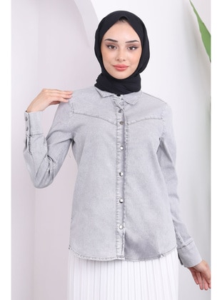 Grey - Blouses - İmaj Butik