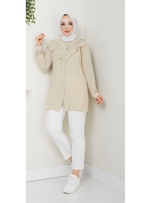 Beige - Tunic - Nergis Neva