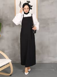 Black - Skirt Overalls