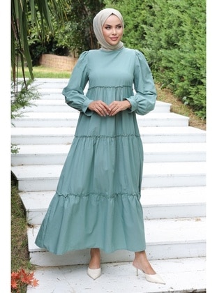 Mint Green - Modest Dress - Bestenur