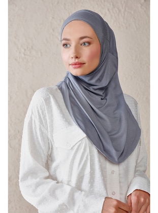 Grey - Instant Scarf - ŞALESS