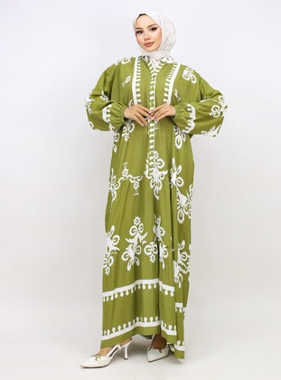 Pistachio Green - Modest Dress - ZENANE