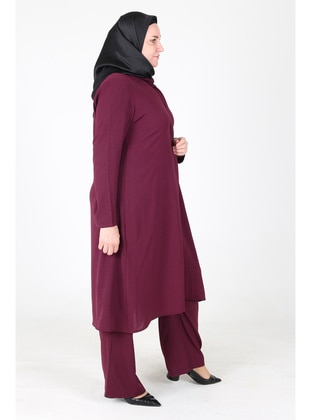 Fuchsia - Plus Size Suit - GELİNCE