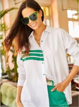 Green - Blouses - Maymara