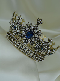 Brautkrone Blau