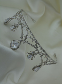 Braut-Tiara für Hochzeiten & Events Weiß