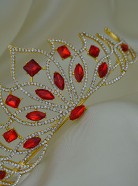 Bridal Tiara Red