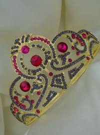 Goldfarbenes Diadem mit Steinen